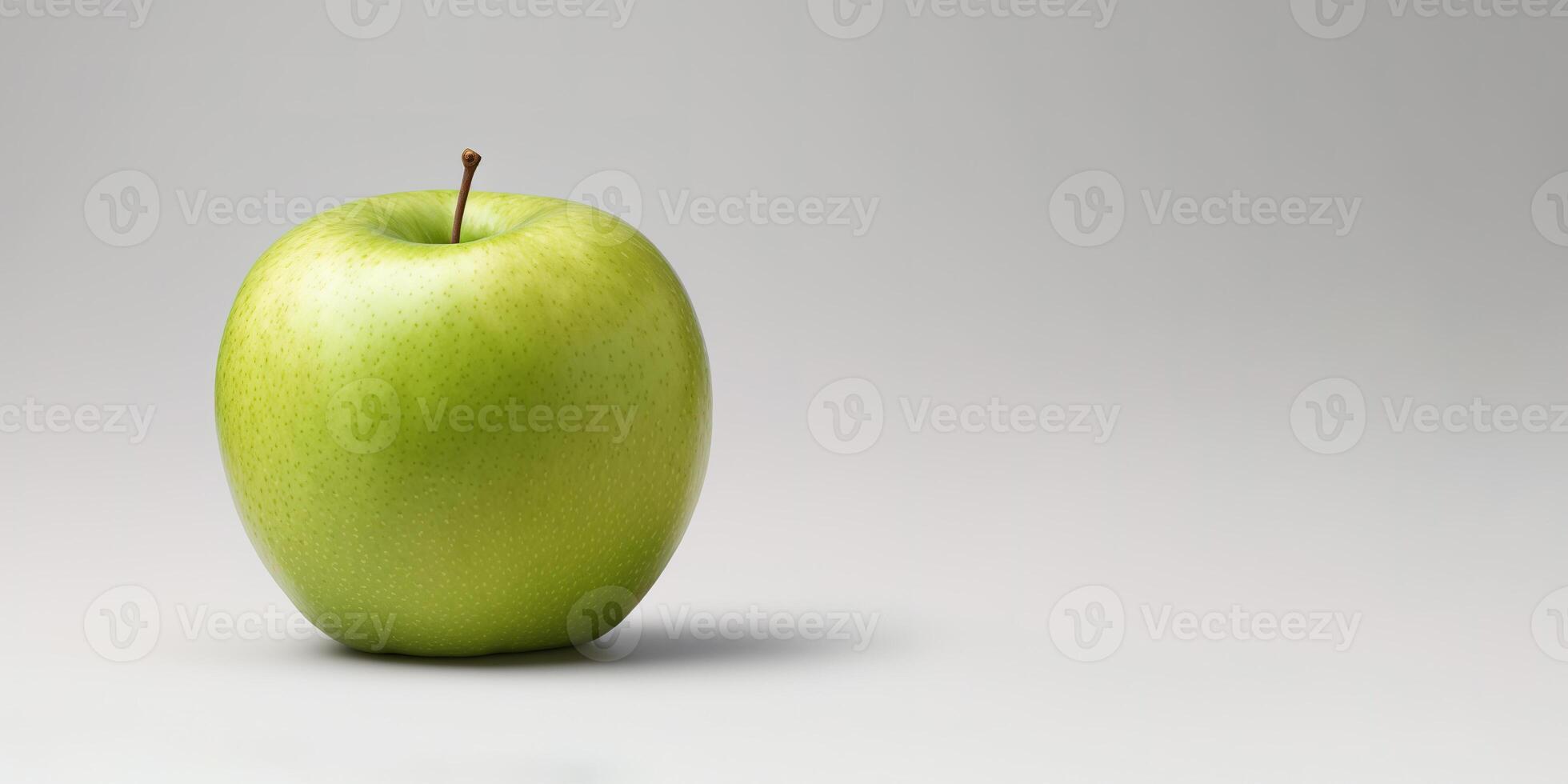 Whole apple isolate. ripe fresh apple clipping path with copy space. photo