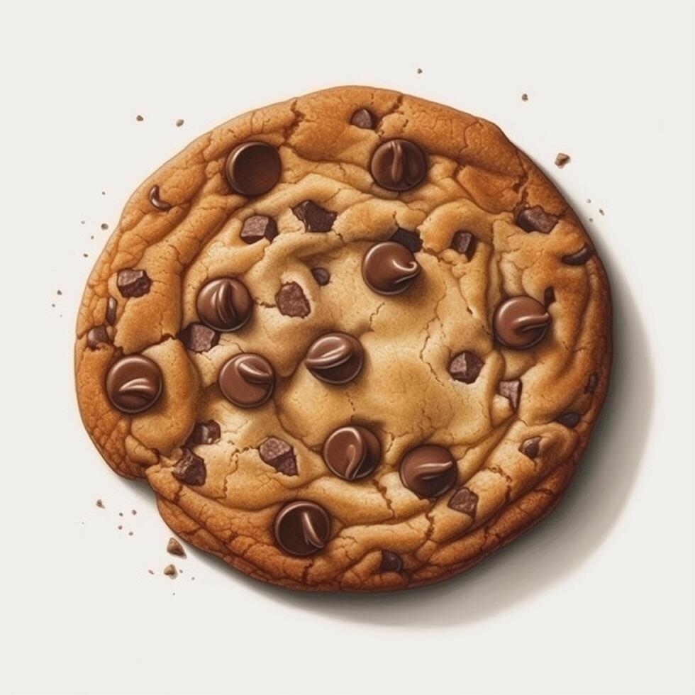 chocolate chip cookie snack. photo