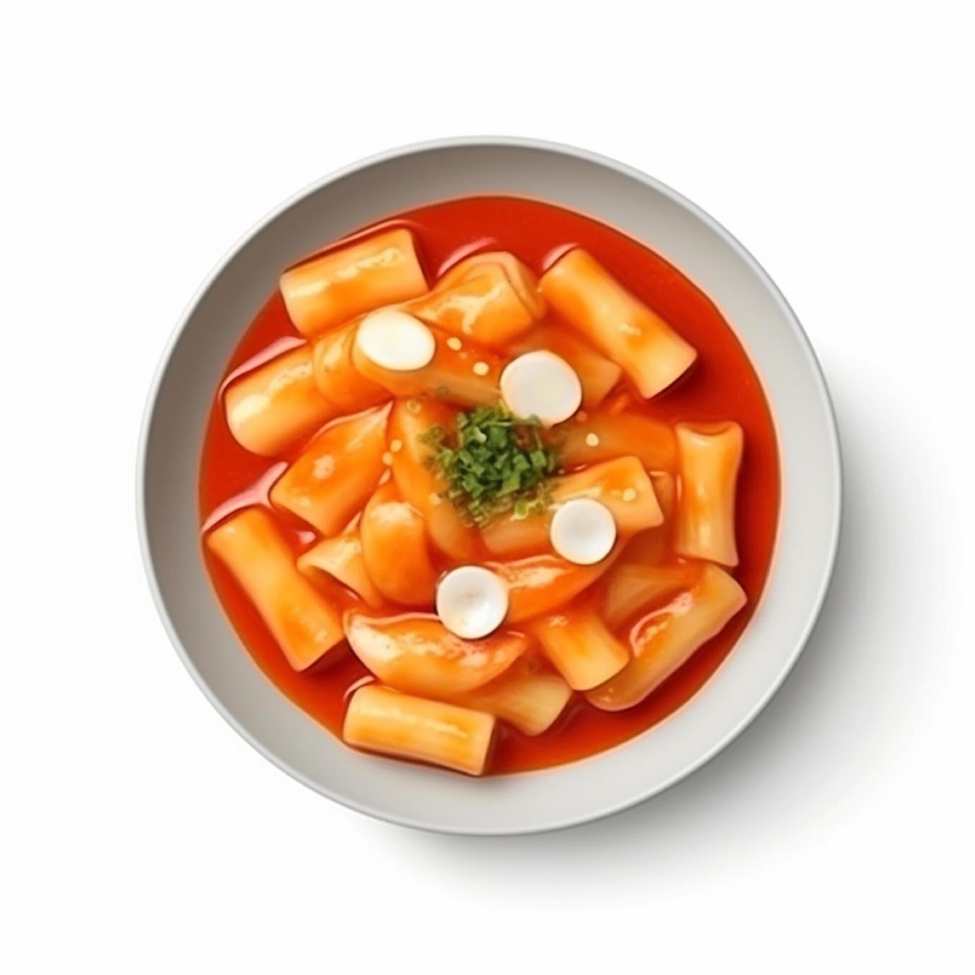 Tteokbokki is a Korean rice flour dish cooked in a spicy and sweet