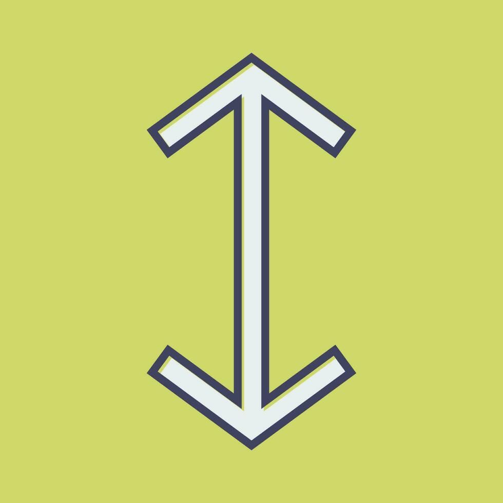 Up-Down Line Icon vector