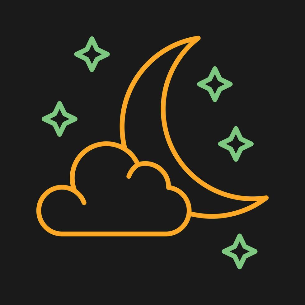 Starry Night Vector Icon