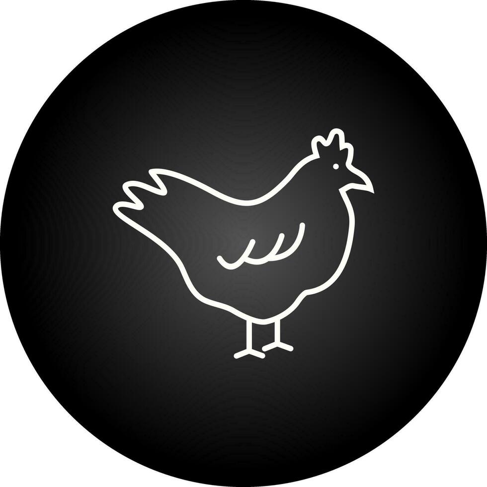 Chicken Line Icon vector