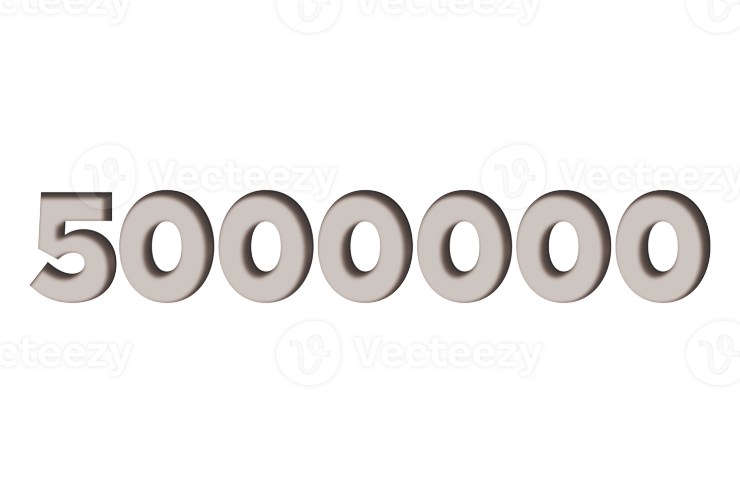 5000000 subscribers celebration greeting Number with marble engraved design png