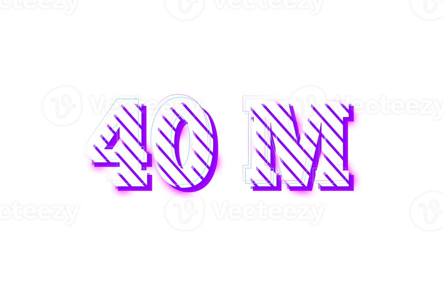 40 Million Subscribers Celebration Greeting Number With Stripe Design 40-million-subscribers-celebration-greeting-number-with-stripe-design