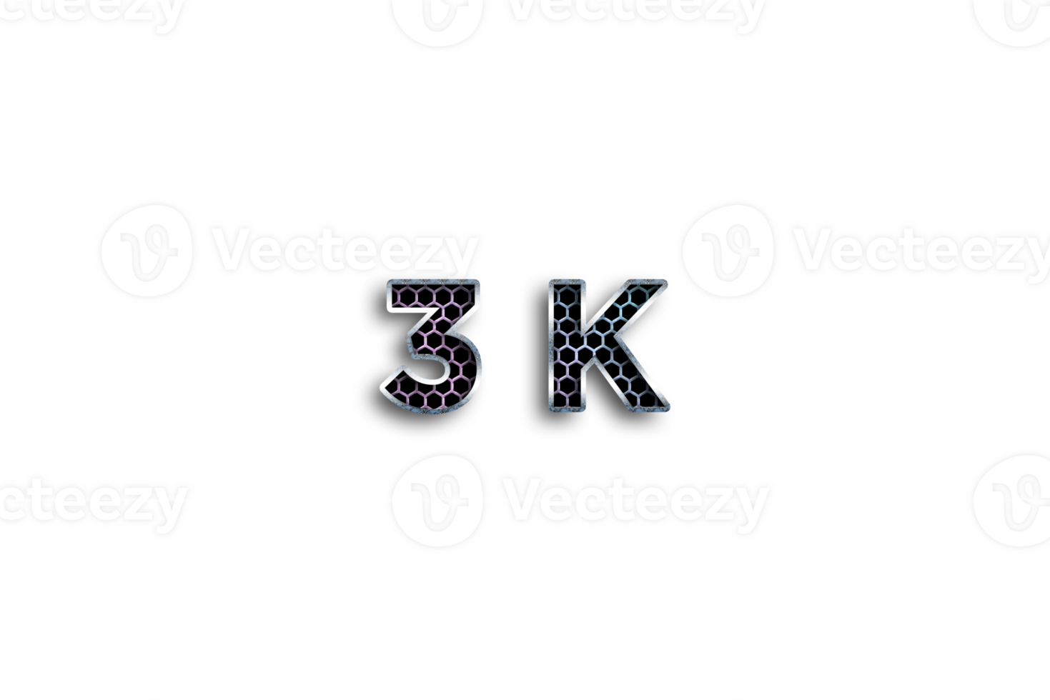 3 k subscribers celebration greeting Number with net design png