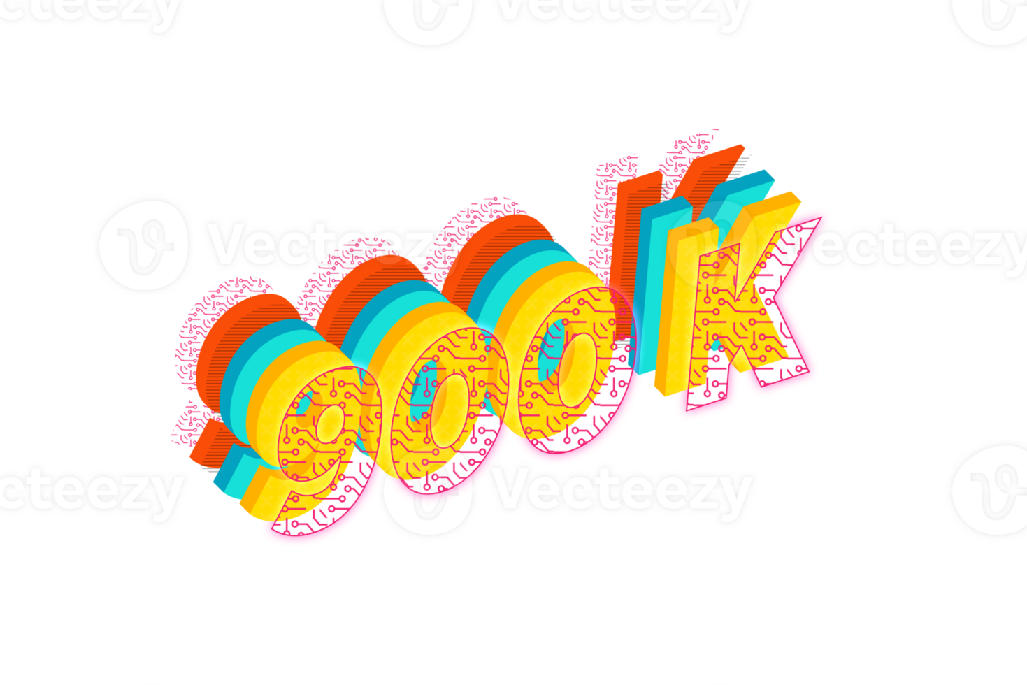 900 k subscribers celebration greeting Number with tech design png