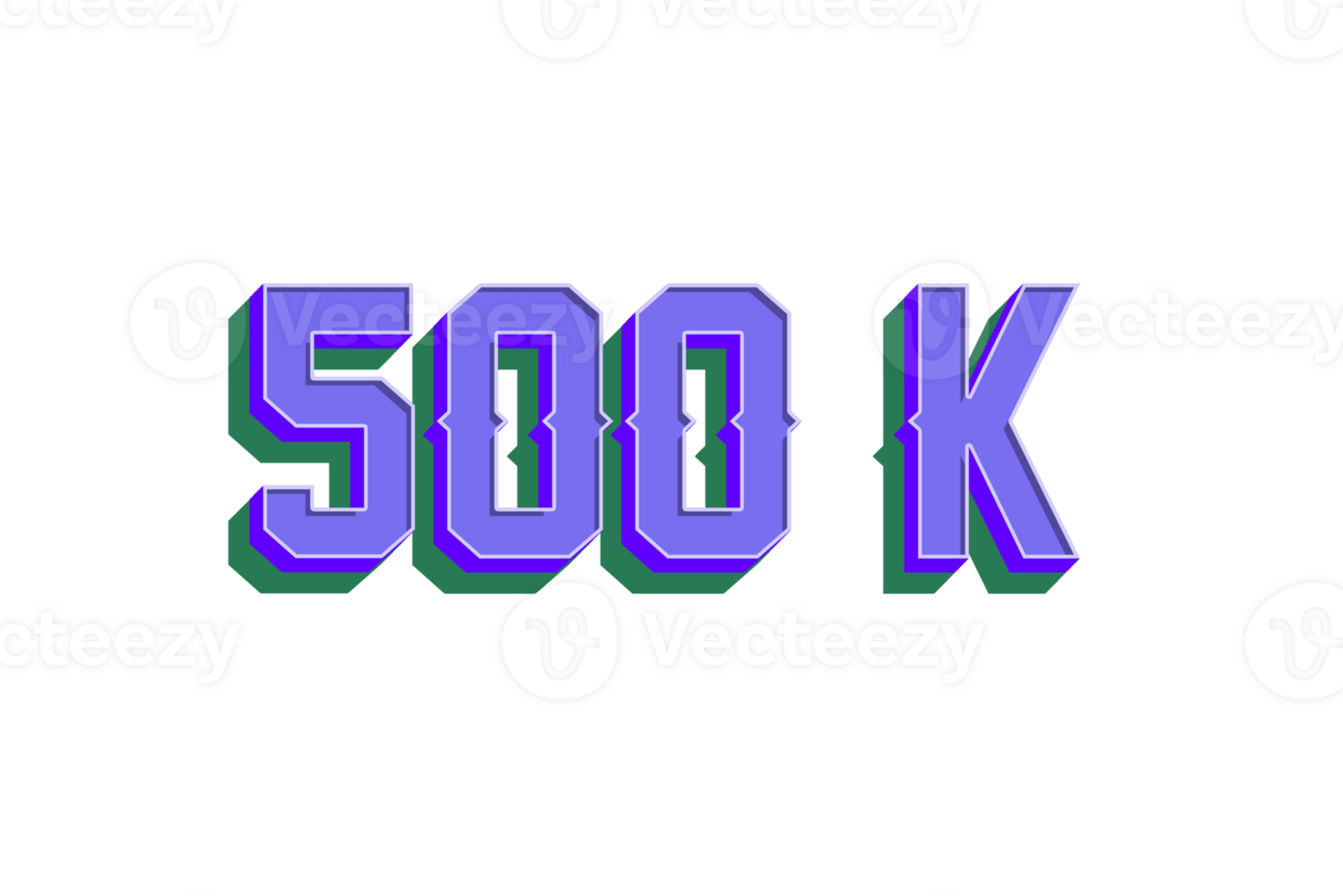500 k subscribers celebration greeting Number with vintage design png