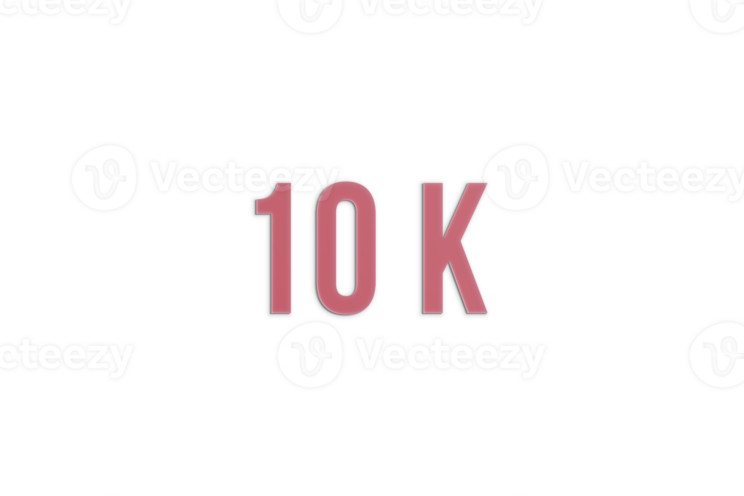 10 k subscribers celebration greeting Number with paper design png