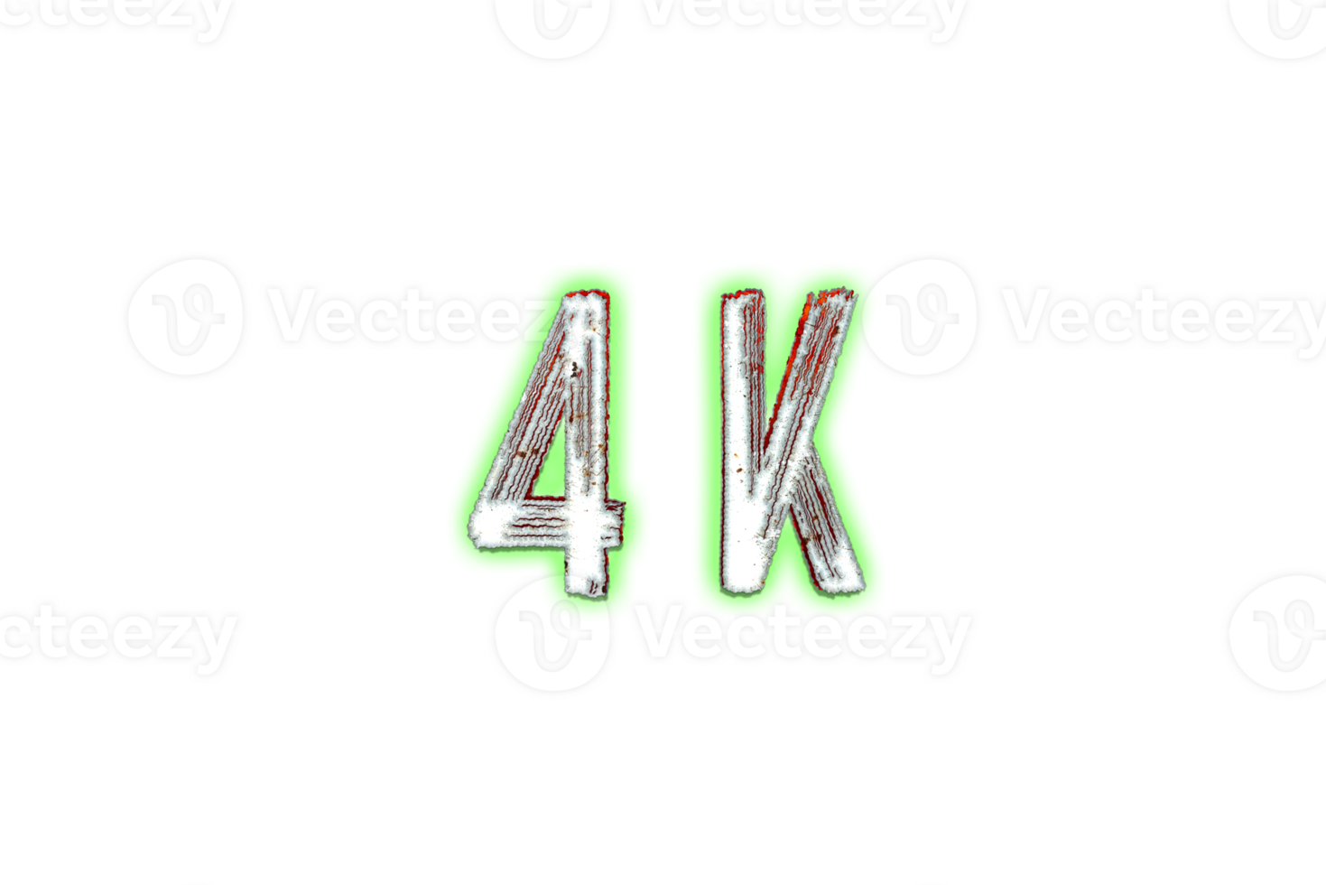 4 k subscribers celebration greeting Number with horror design png