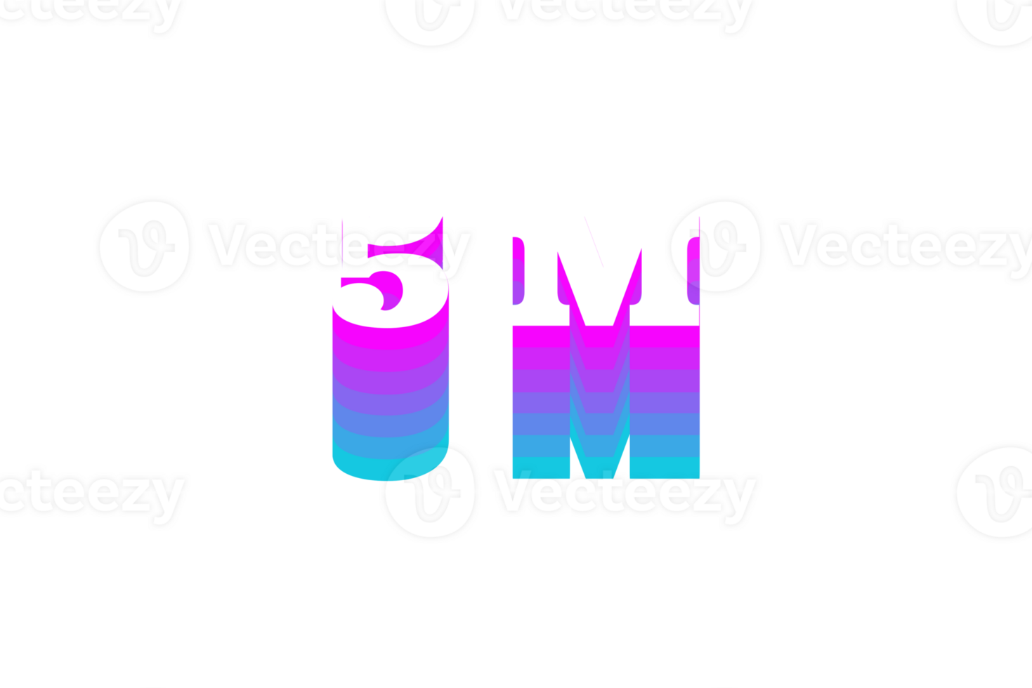 5 million subscribers celebration greeting Number with multi color design png