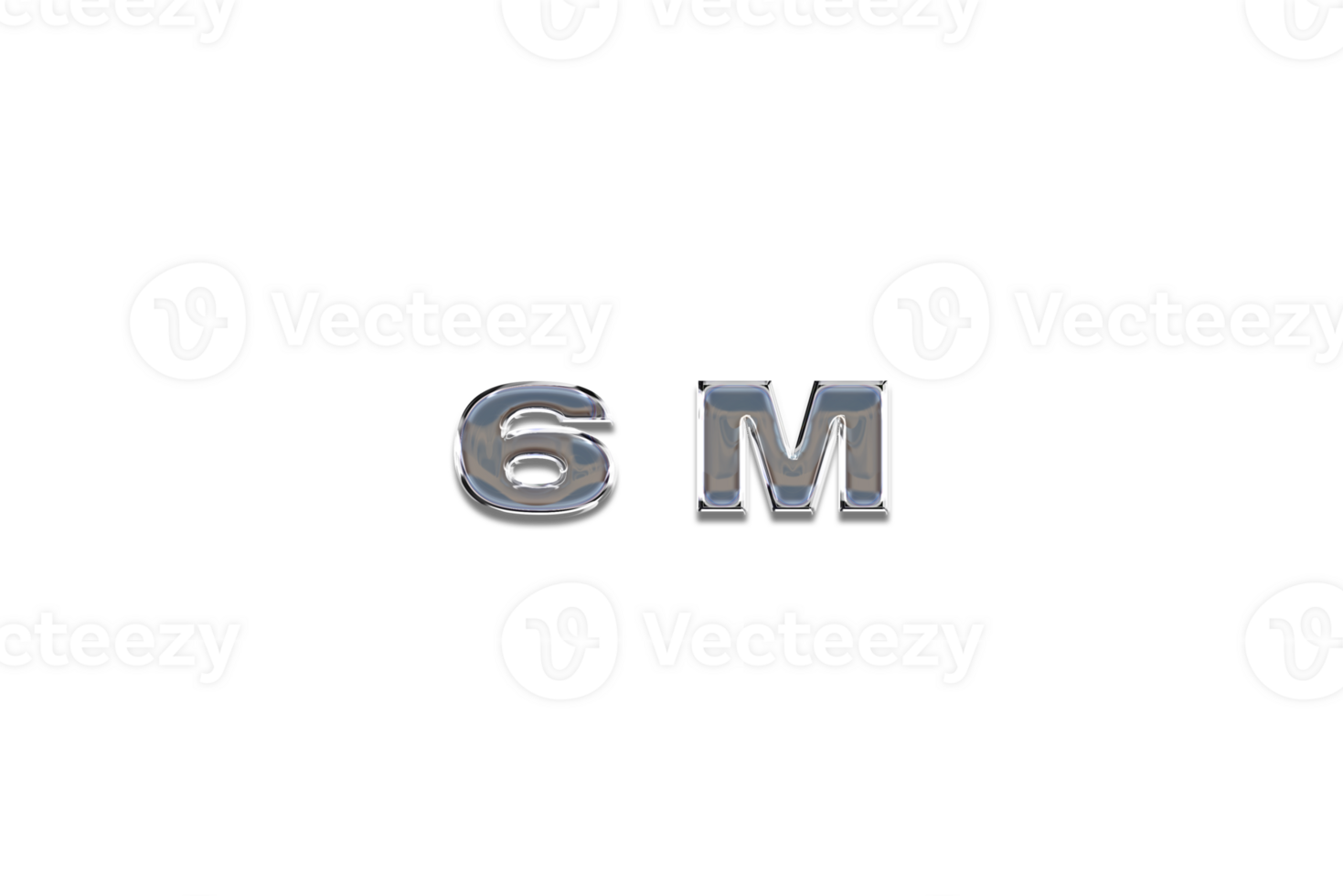 6 million subscribers celebration greeting Number with chrome design png