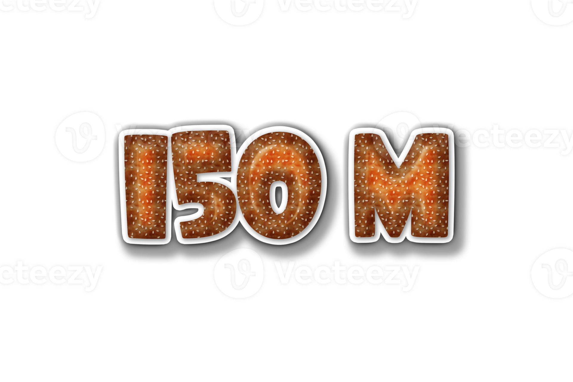 150 Million Subscribers Celebration Greeting Number With Burger Design 150-million-subscribers-celebration-greeting-number-with-burger-design