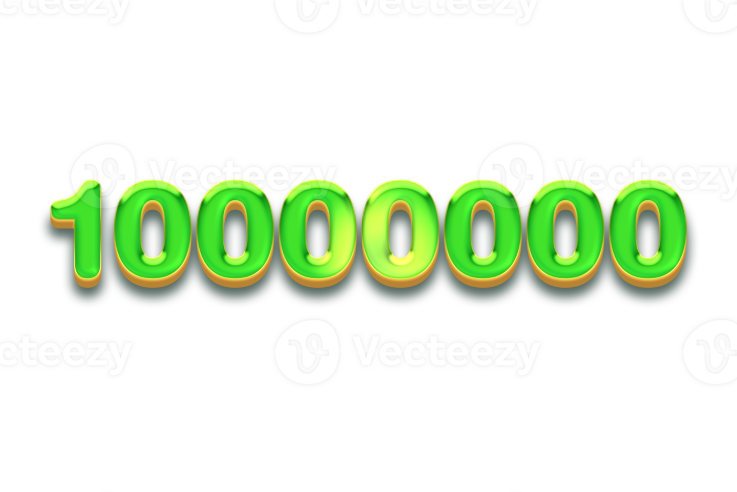10000000 subscribers celebration greeting Number with candy design png