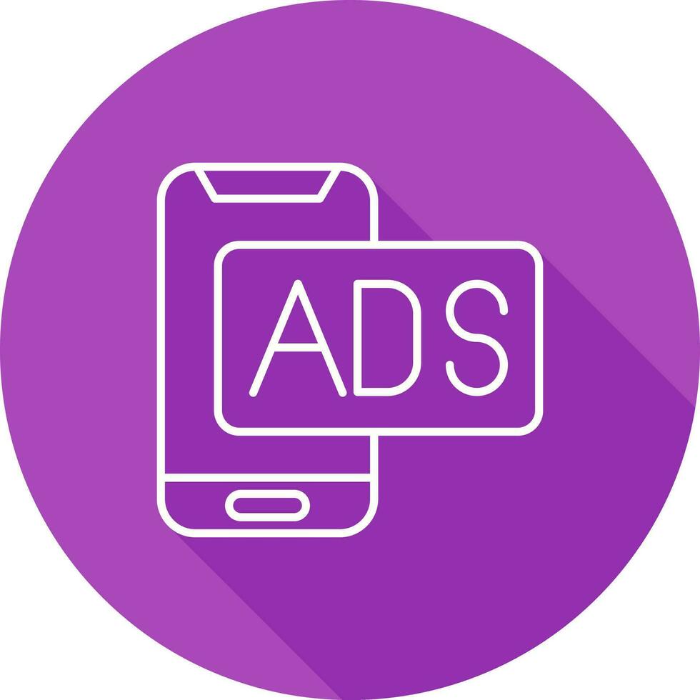 Mobile Advertising Line Icon vector