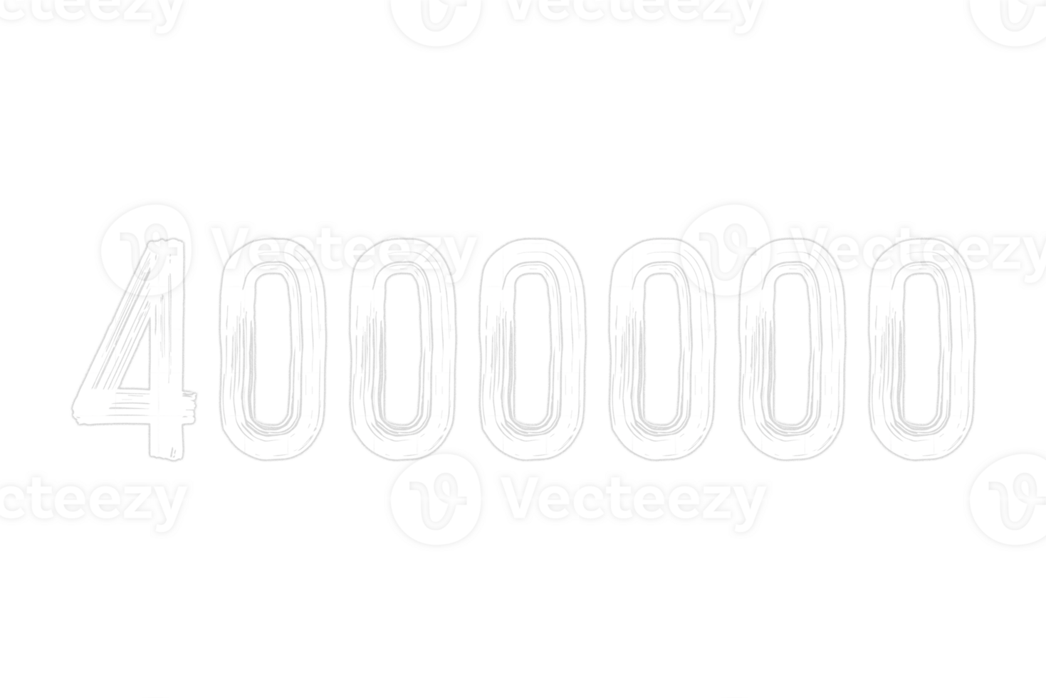 4000000 subscribers celebration greeting Number with chalk design png