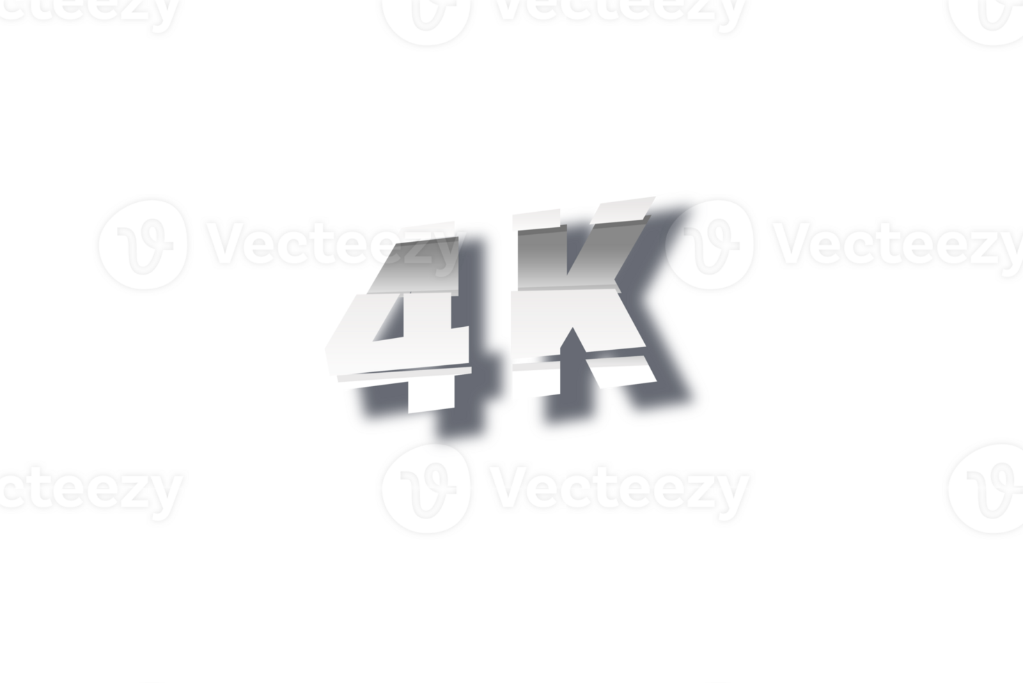 4 k subscribers celebration greeting Number with cutting design png
