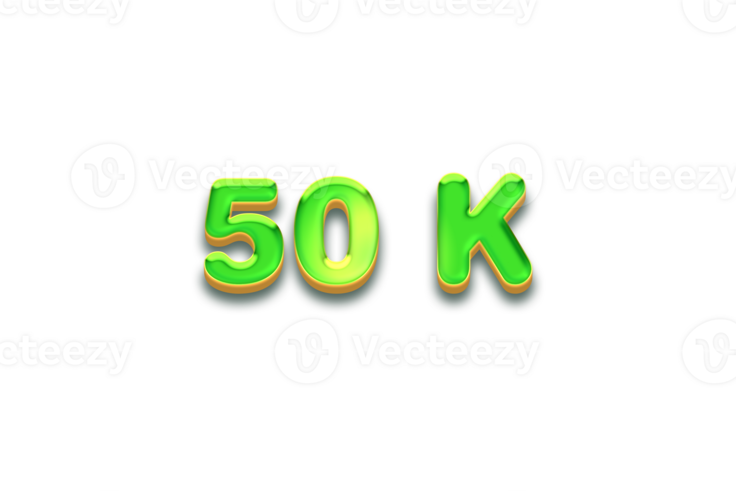 50 k subscribers celebration greeting Number with candy design png
