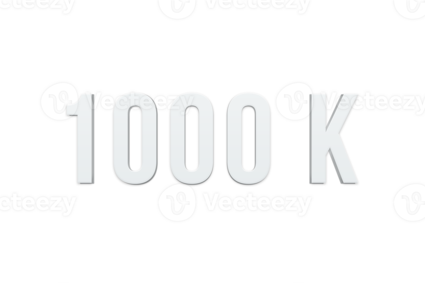 1000 k subscribers celebration greeting Number with minimal design png