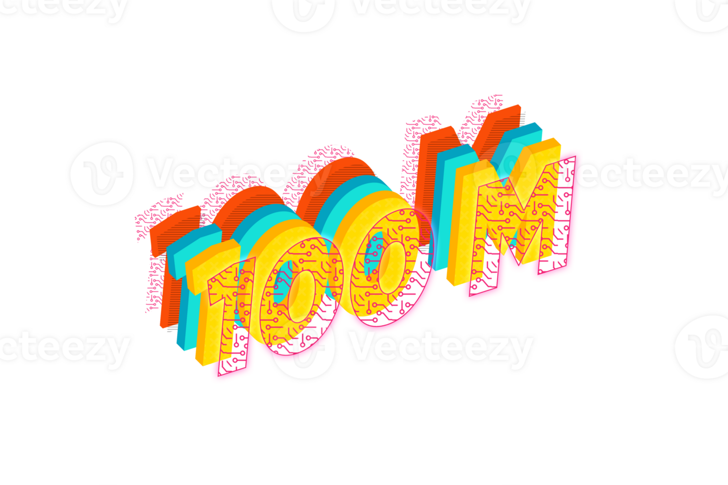 100 million subscribers celebration greeting Number with tech design png