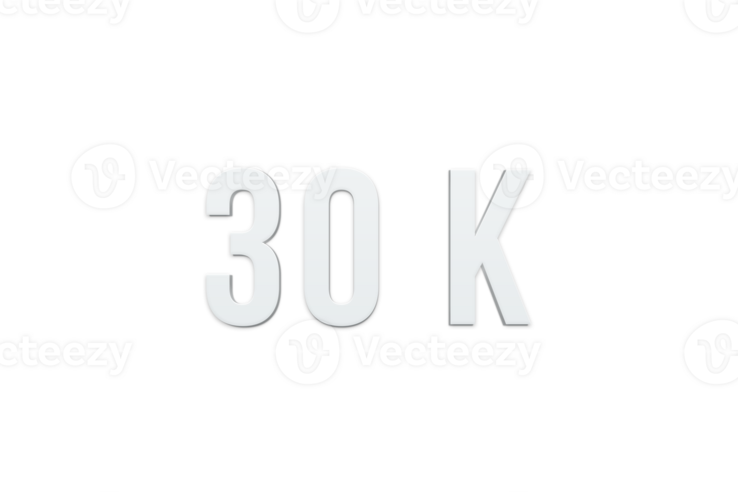 30 k subscribers celebration greeting Number with minimal design png