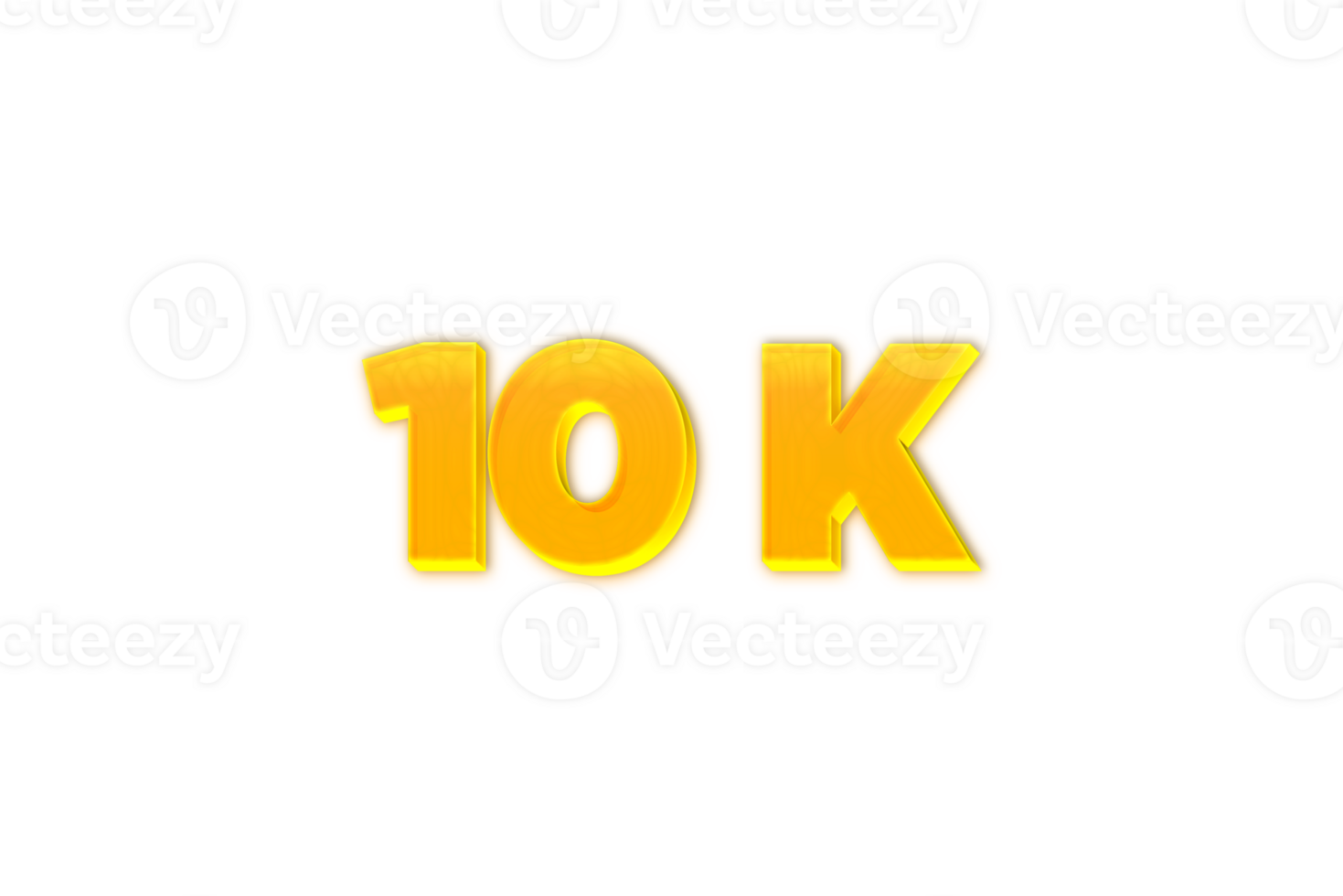 10 k subscribers celebration greeting Number with yellow design png