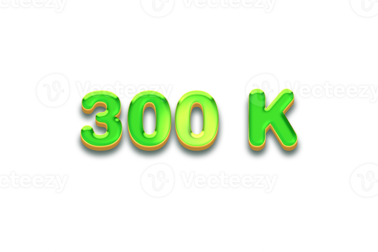 300 k subscribers celebration greeting Number with candy design png