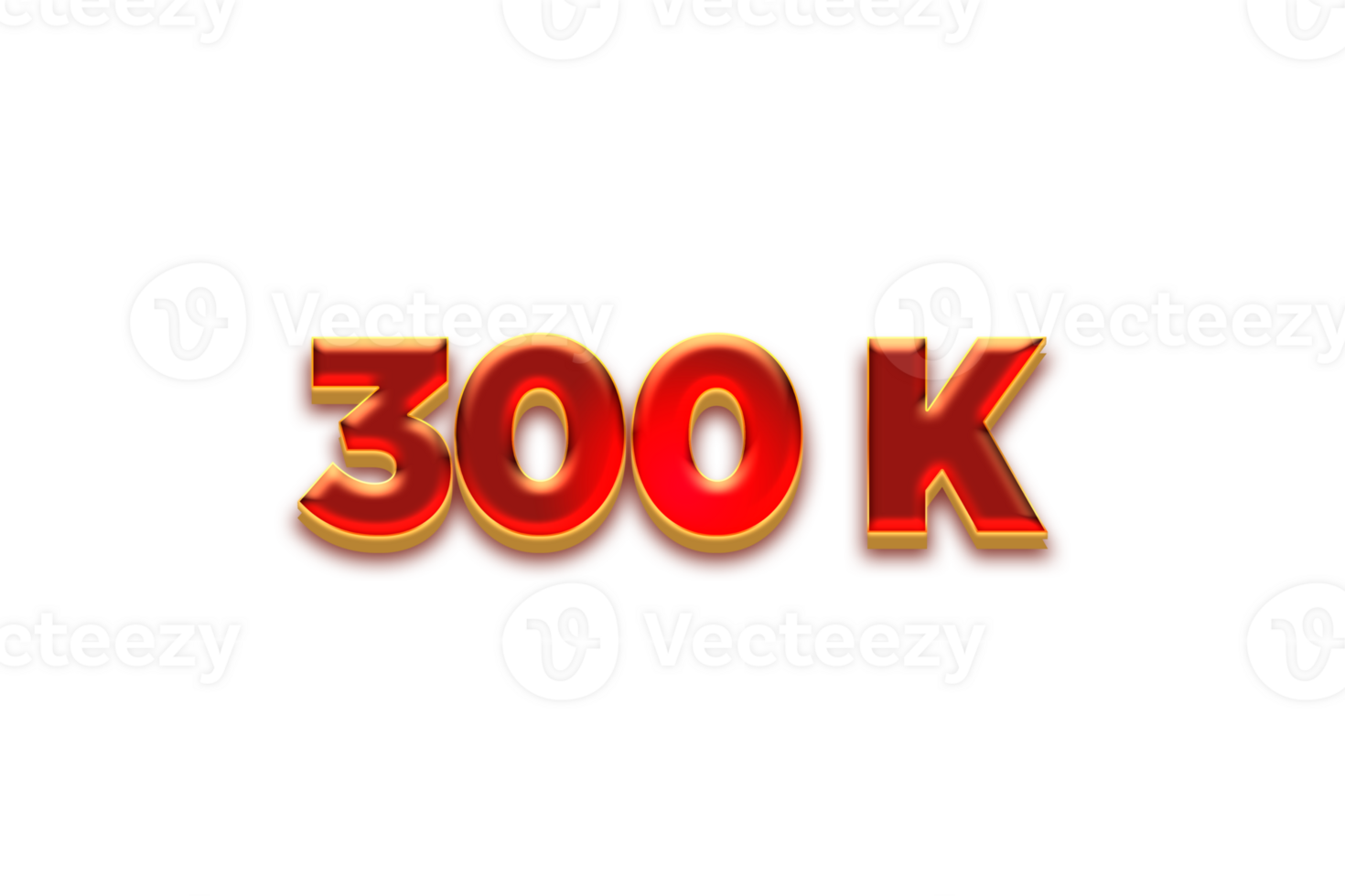 300 k subscribers celebration greeting Number with fruity design png