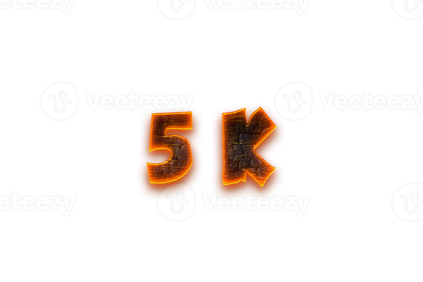 5 k subscribers celebration greeting Number with coal design png