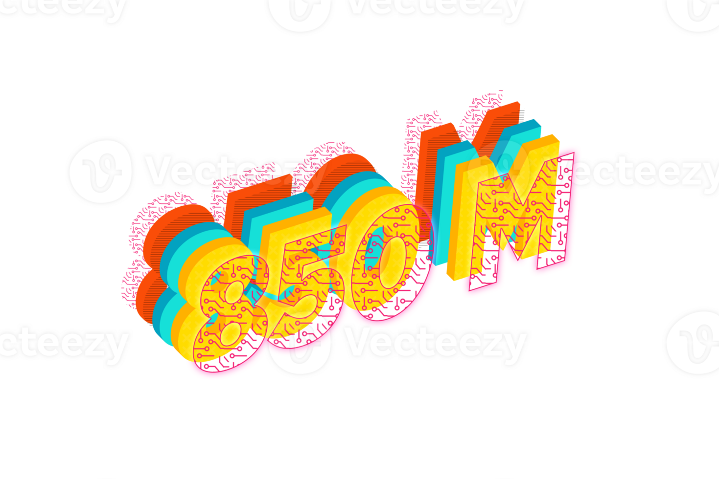 850 Million Subscribers Celebration Greeting Number With Tech Design 23972195 Png 850 Million Subscribers Celebration Greeting Number With Tech Design 23972195 Png