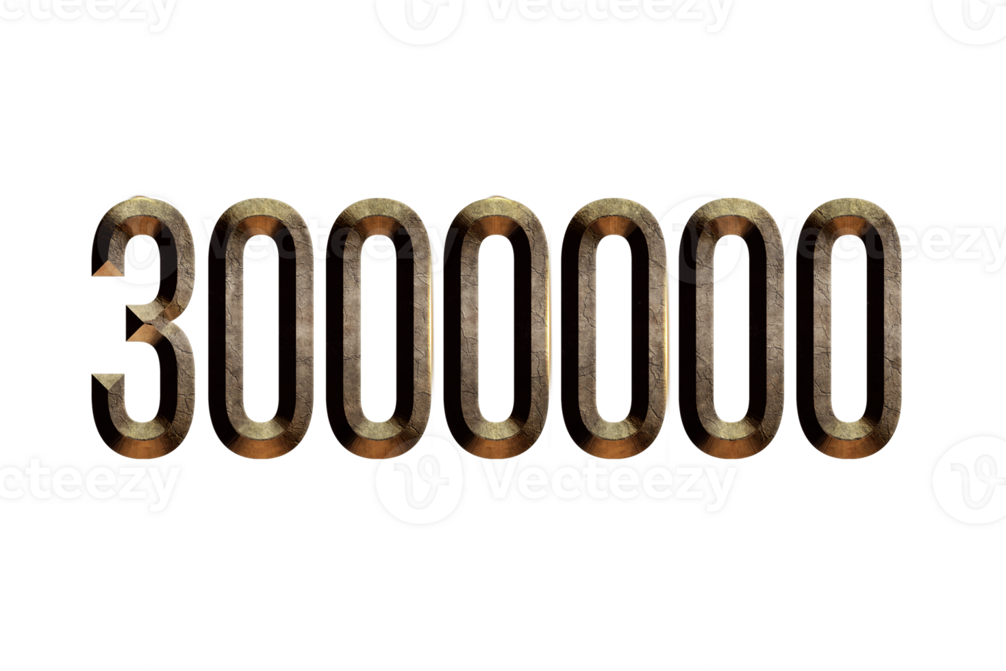 3000000 subscribers celebration greeting Number with historical design png