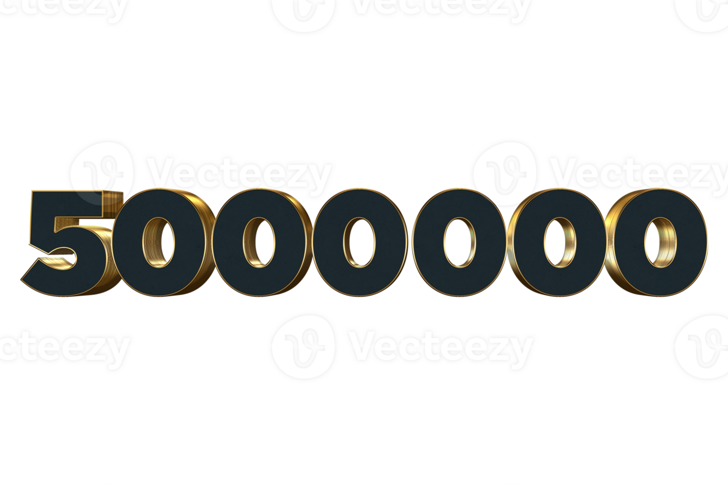 5000000 subscribers celebration greeting Number with luxury design png
