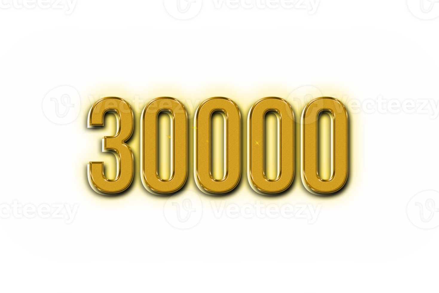 30000 subscribers celebration greeting Number with golden design png