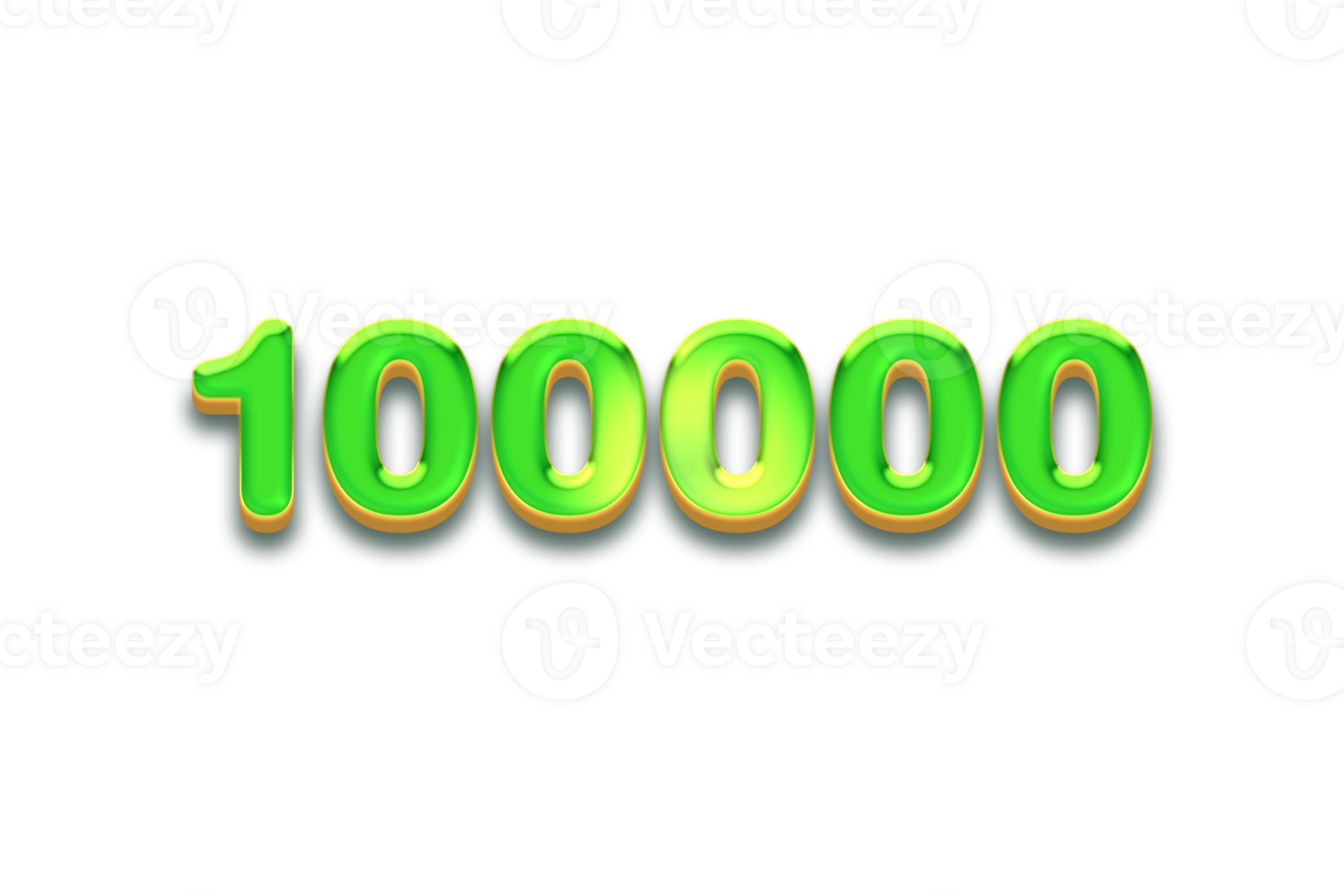 100000 subscribers celebration greeting Number with candy design png
