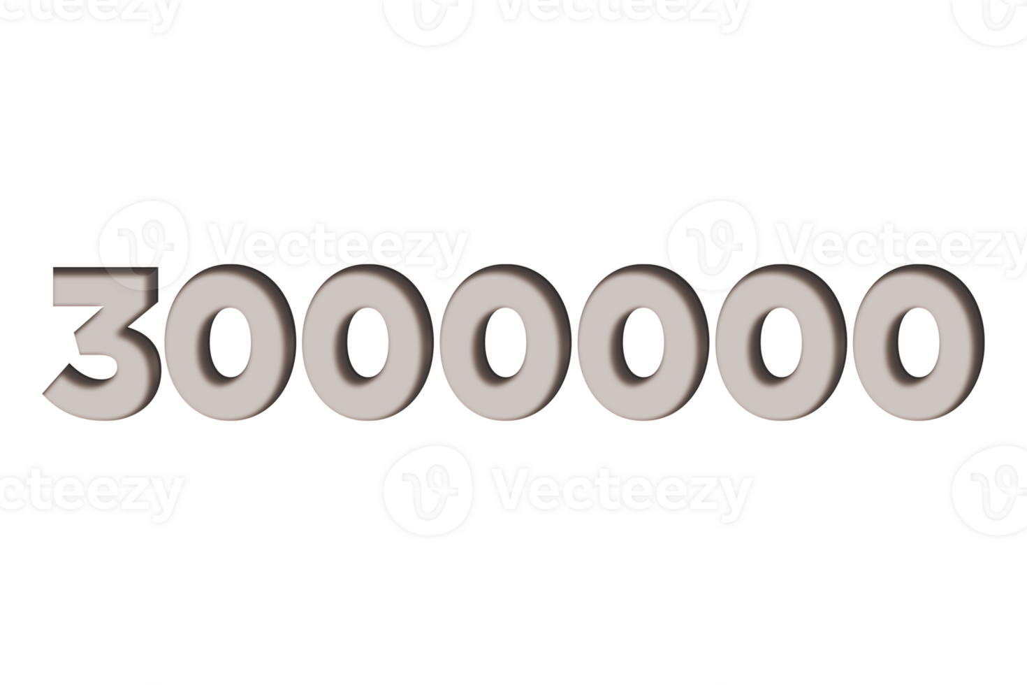 3000000 subscribers celebration greeting Number with marble engraved design png