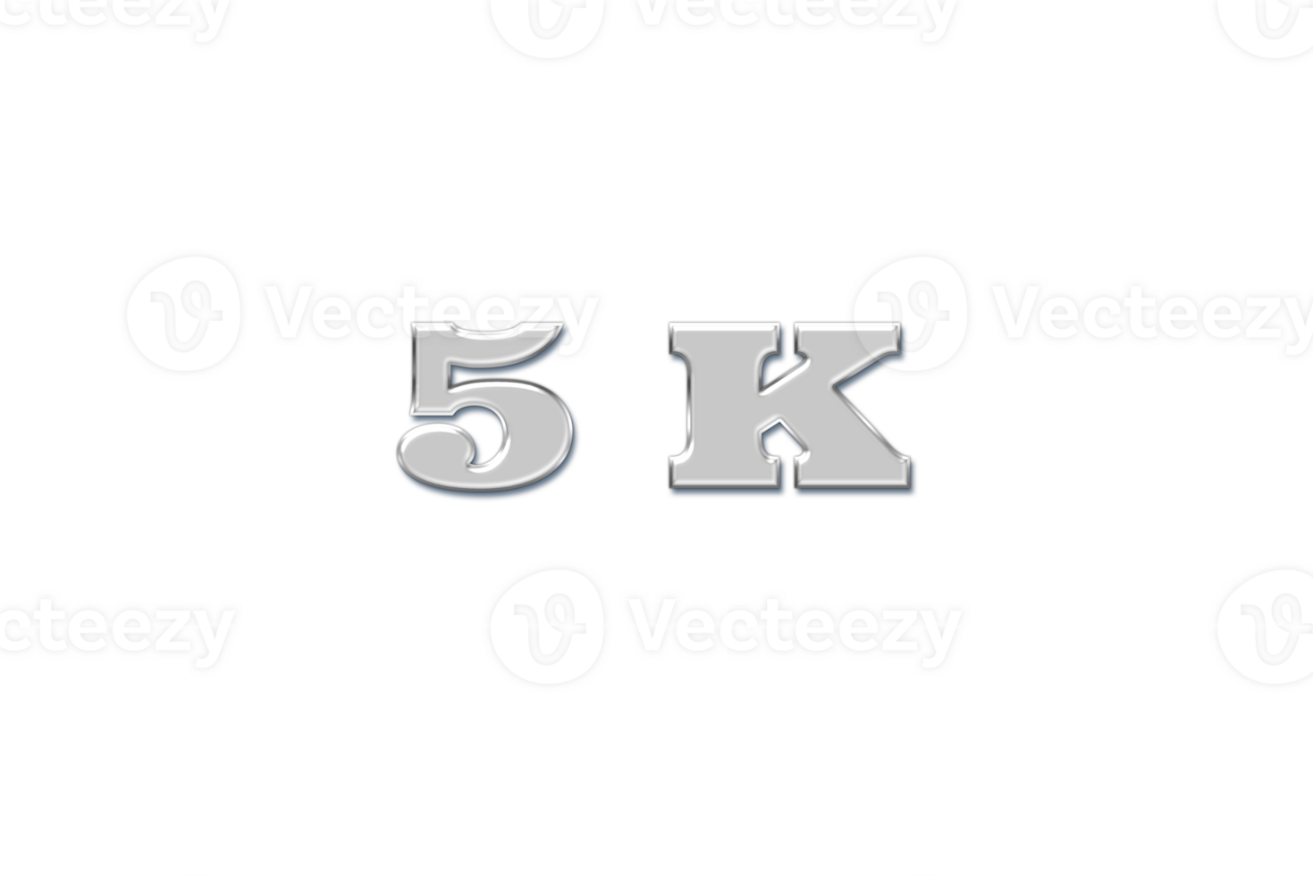 5 k subscribers celebration greeting Number with glass design png