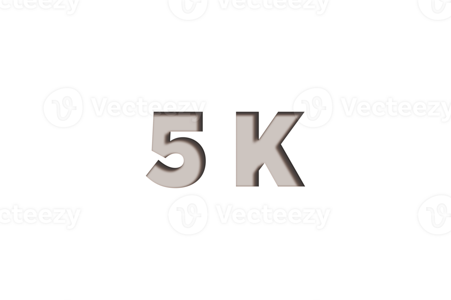5 k subscribers celebration greeting Number with marble engraved design png