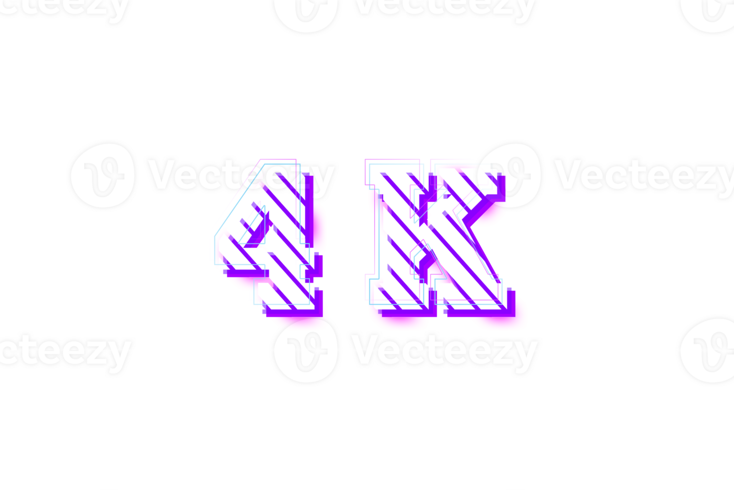 4 k subscribers celebration greeting Number with stripe design png