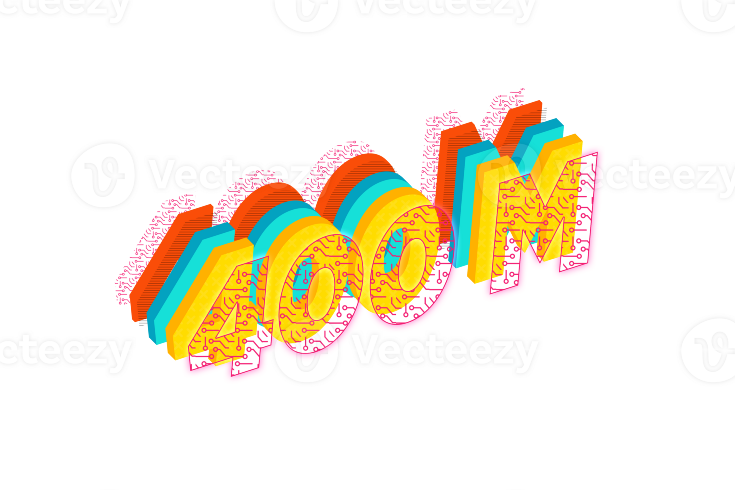 400 Million Subscribers Celebration Greeting Number With Tech Design 400-million-subscribers-celebration-greeting-number-with-tech-design