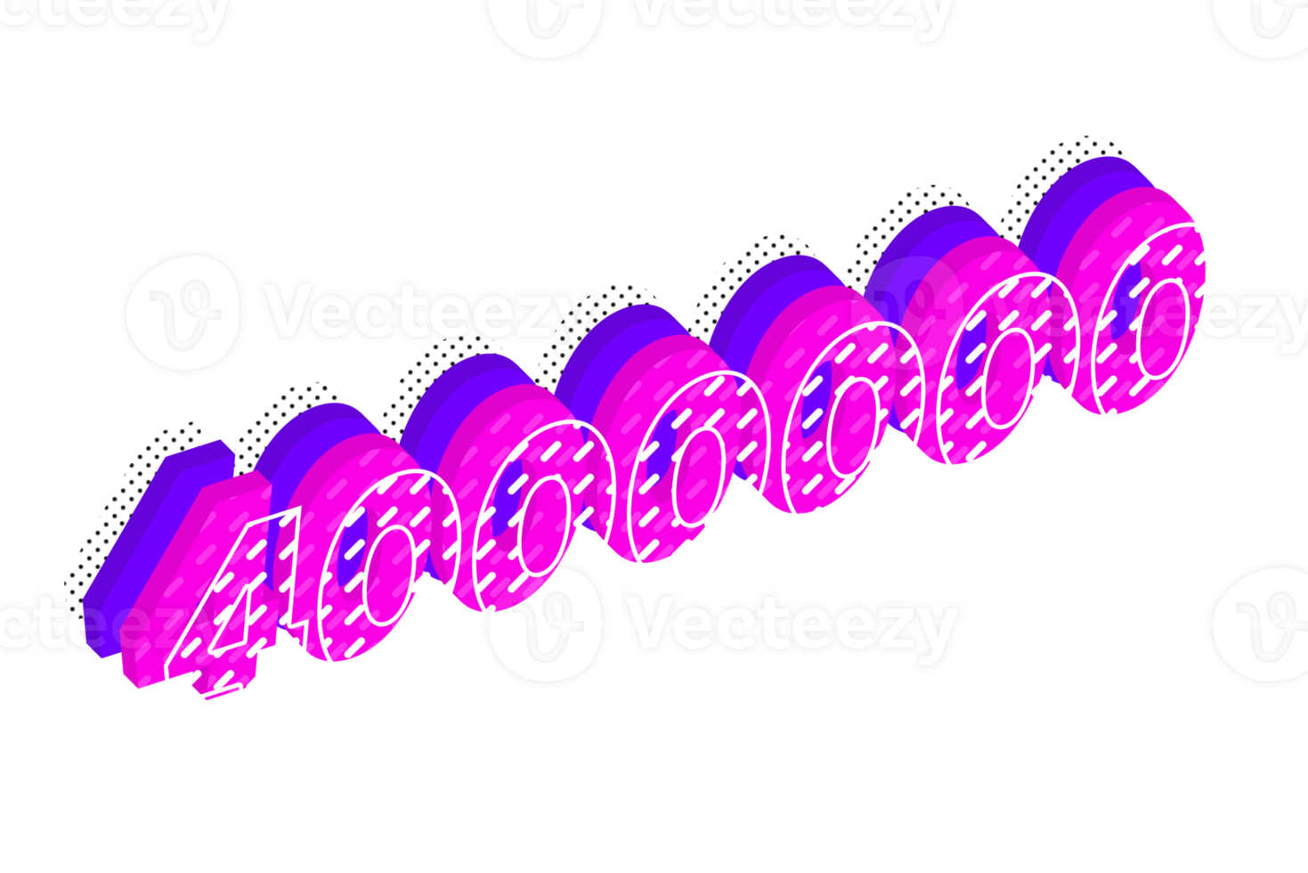 4000000 subscribers celebration greeting Number with multi layer design png