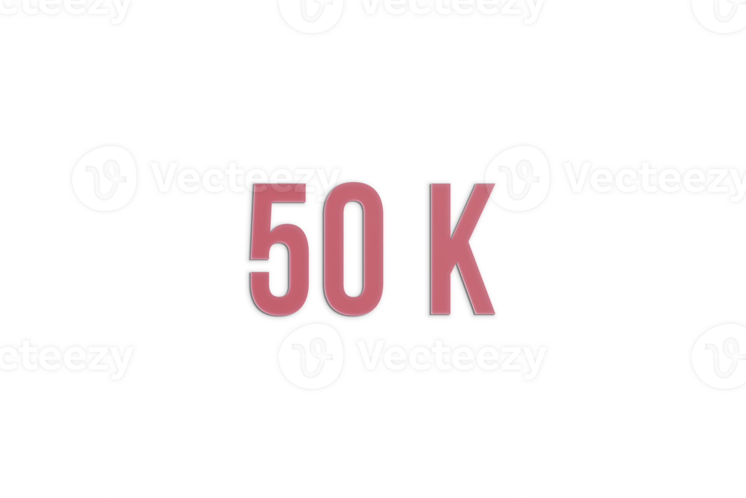 50 k subscribers celebration greeting Number with paper design png