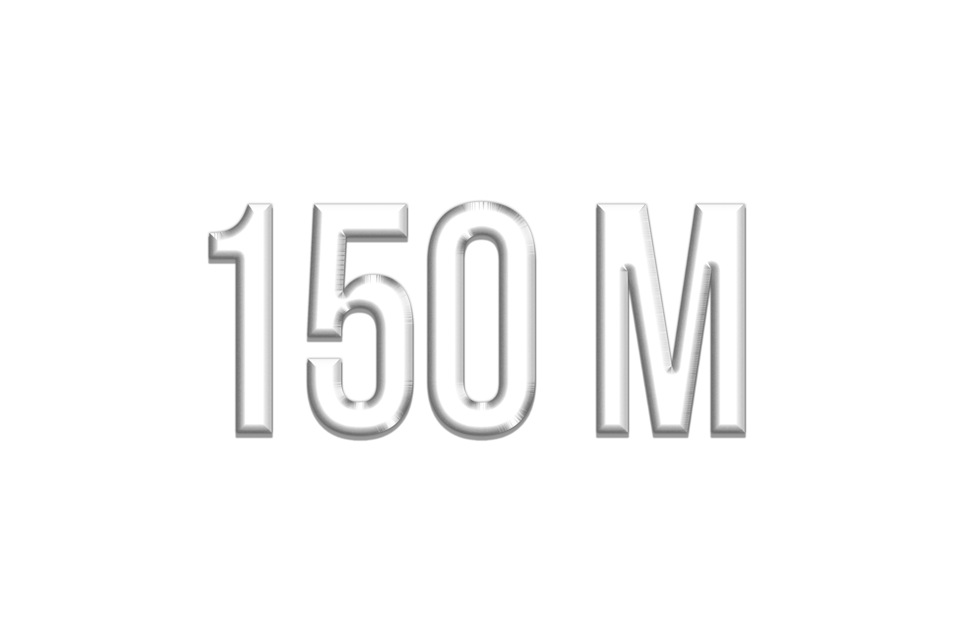 150 Million Subscribers Celebration Greeting Number With Silver Design 150-million-subscribers-celebration-greeting-number-with-silver-design