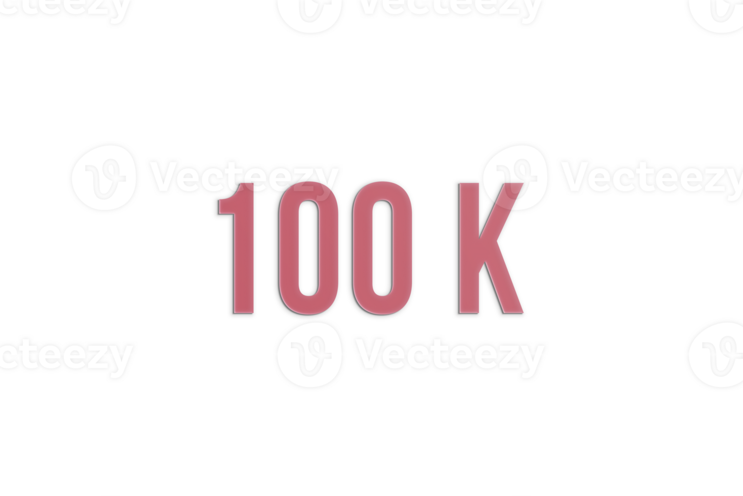 100 k subscribers celebration greeting Number with paper design png
