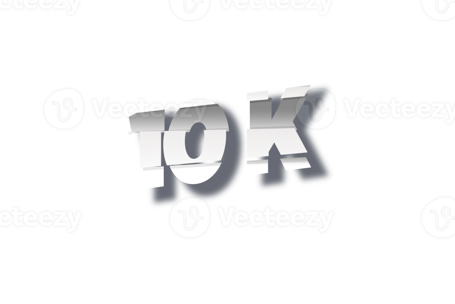 10 k subscribers celebration greeting Number with cutting design png