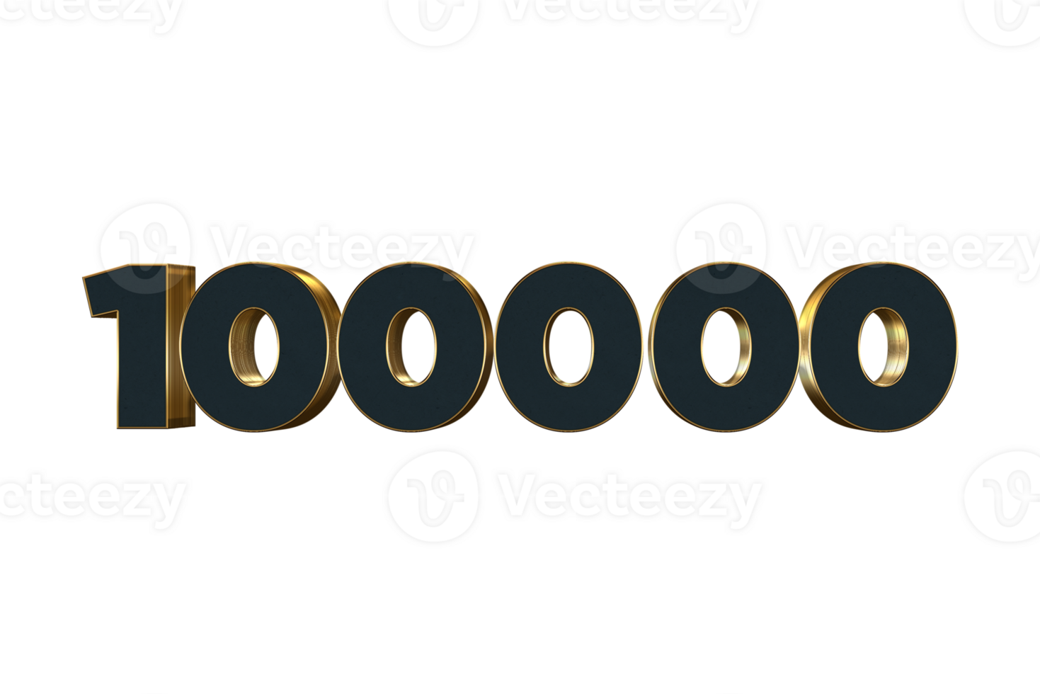 100000 subscribers celebration greeting Number with luxury design png