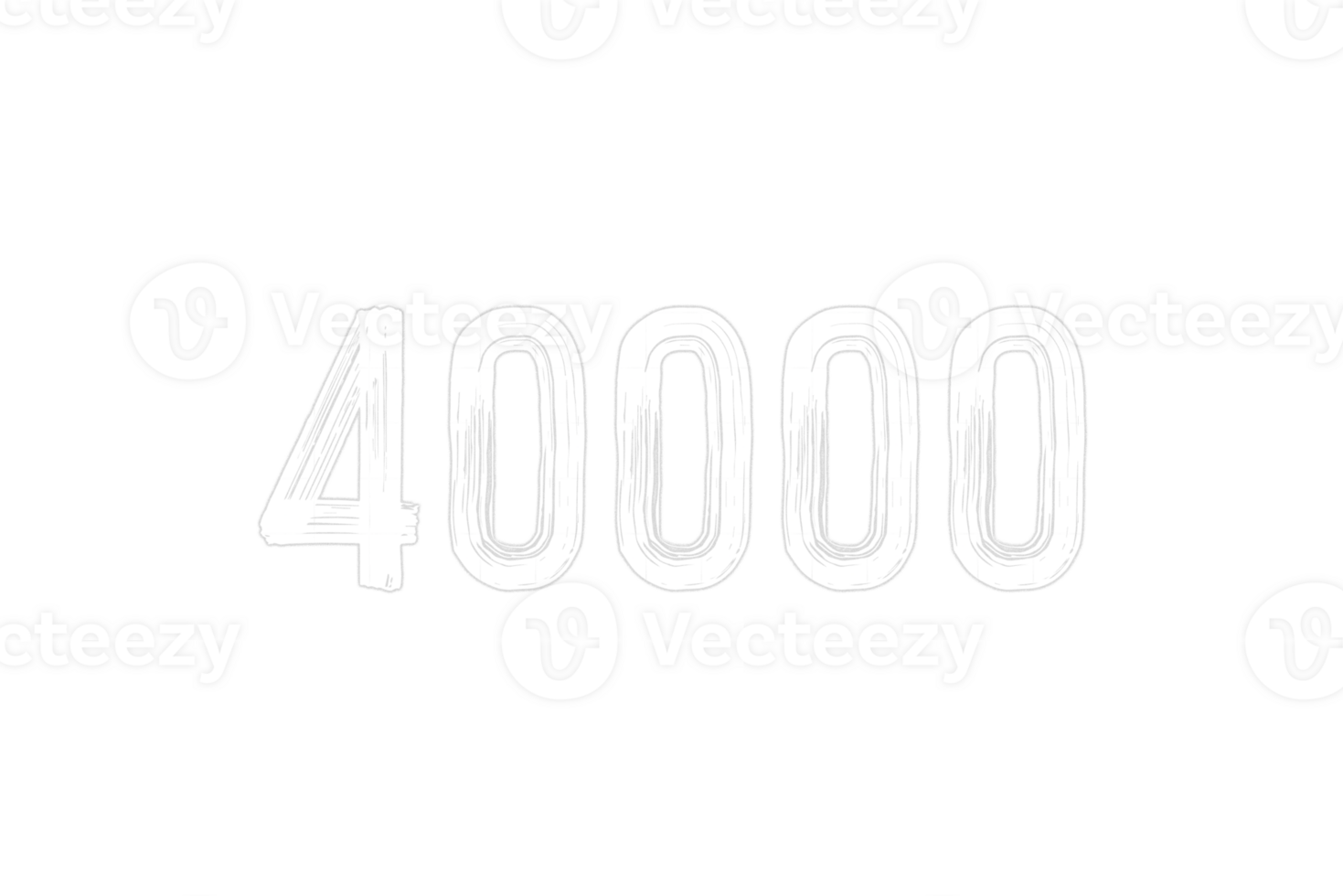40000 subscribers celebration greeting Number with chalk design png