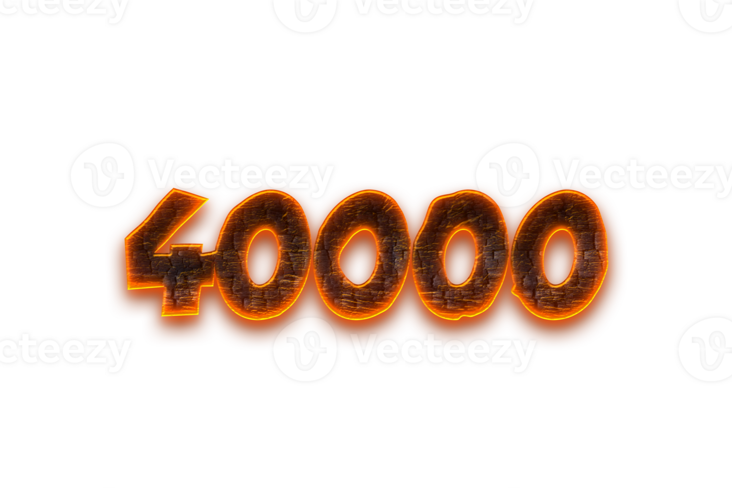 40000 subscribers celebration greeting Number with coal design png