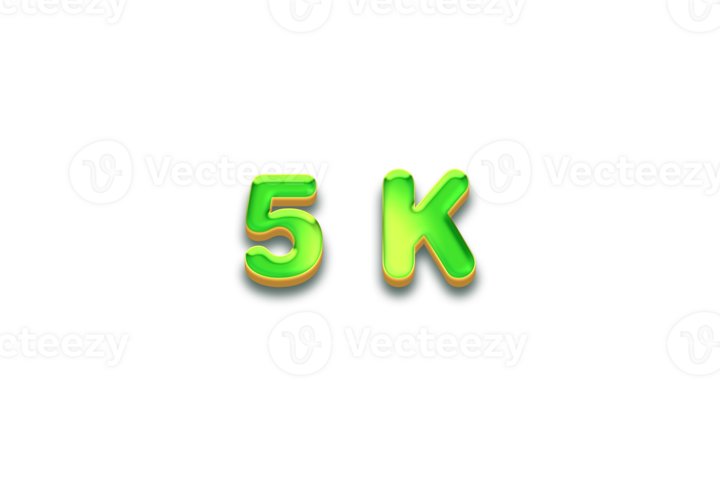 5 k subscribers celebration greeting Number with candy design png