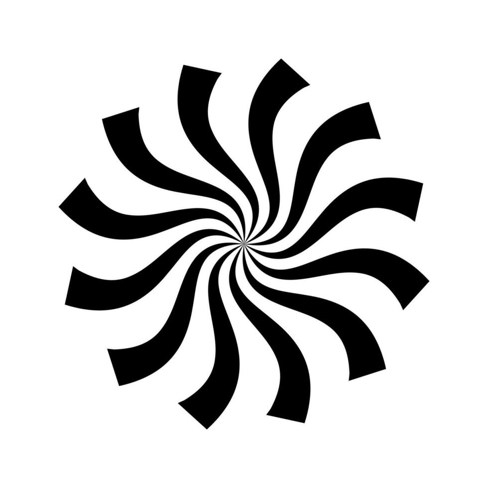 Black motion swirl spiral circle logo vector illustration