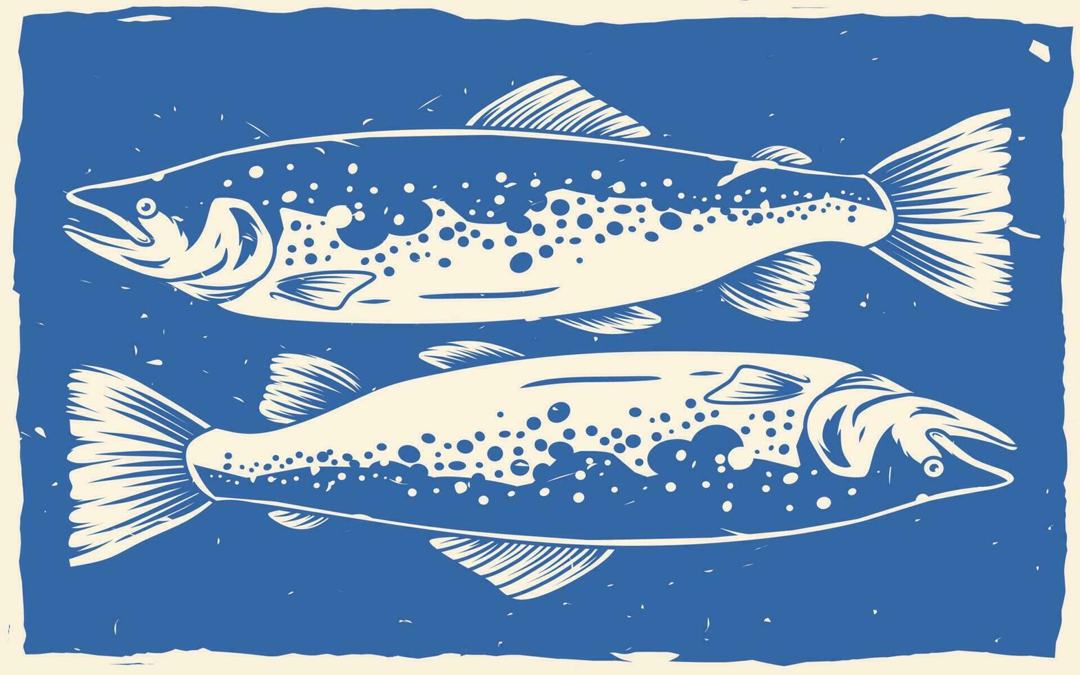 Salmon Fishing Poster Design vector