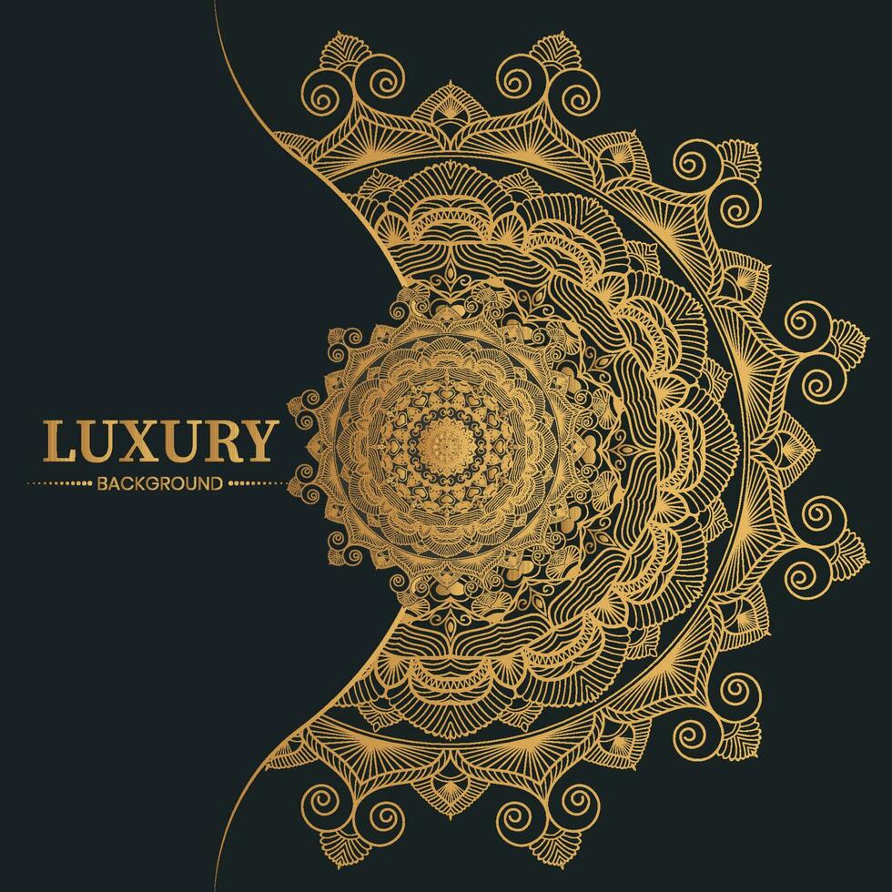 Luxury mandala background concept design vector